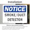 Signmission Smoke Duct Detector, 10 in W x Rectangle, Vinyl Decal OS-2PACK-NS-D-710-L-18349 - alternate 2